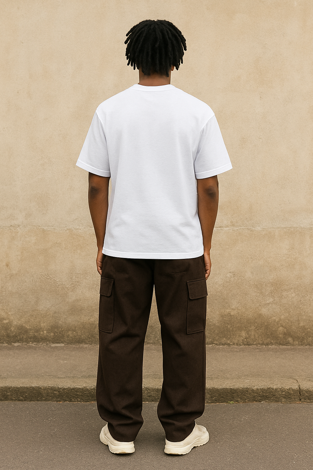 UNISEX Brown Cargo Pants Loose Fit Baggy.