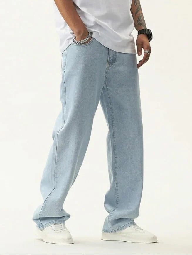 UNISEX Loose fit ice blue Denim jeans